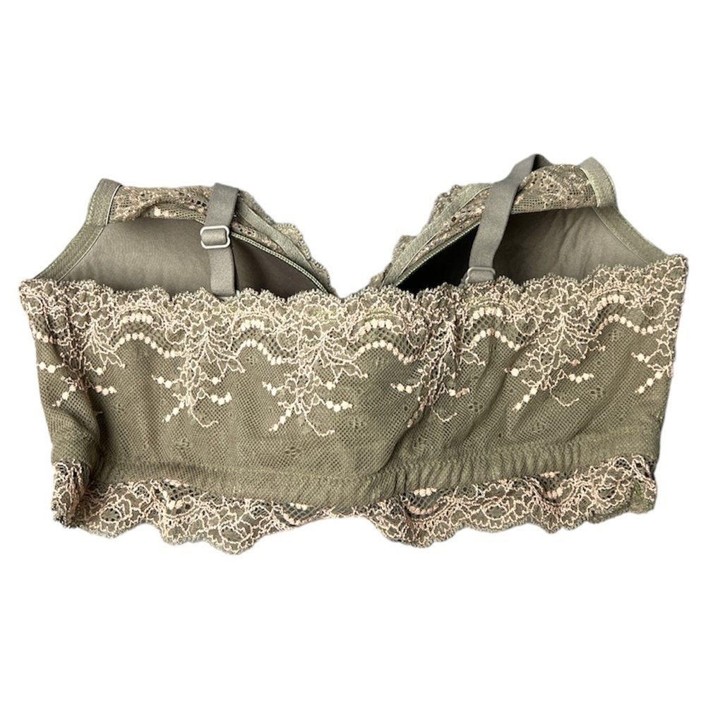 SPANX Olive Green Lace Full-Coverage Bra - Picture 2 of 4